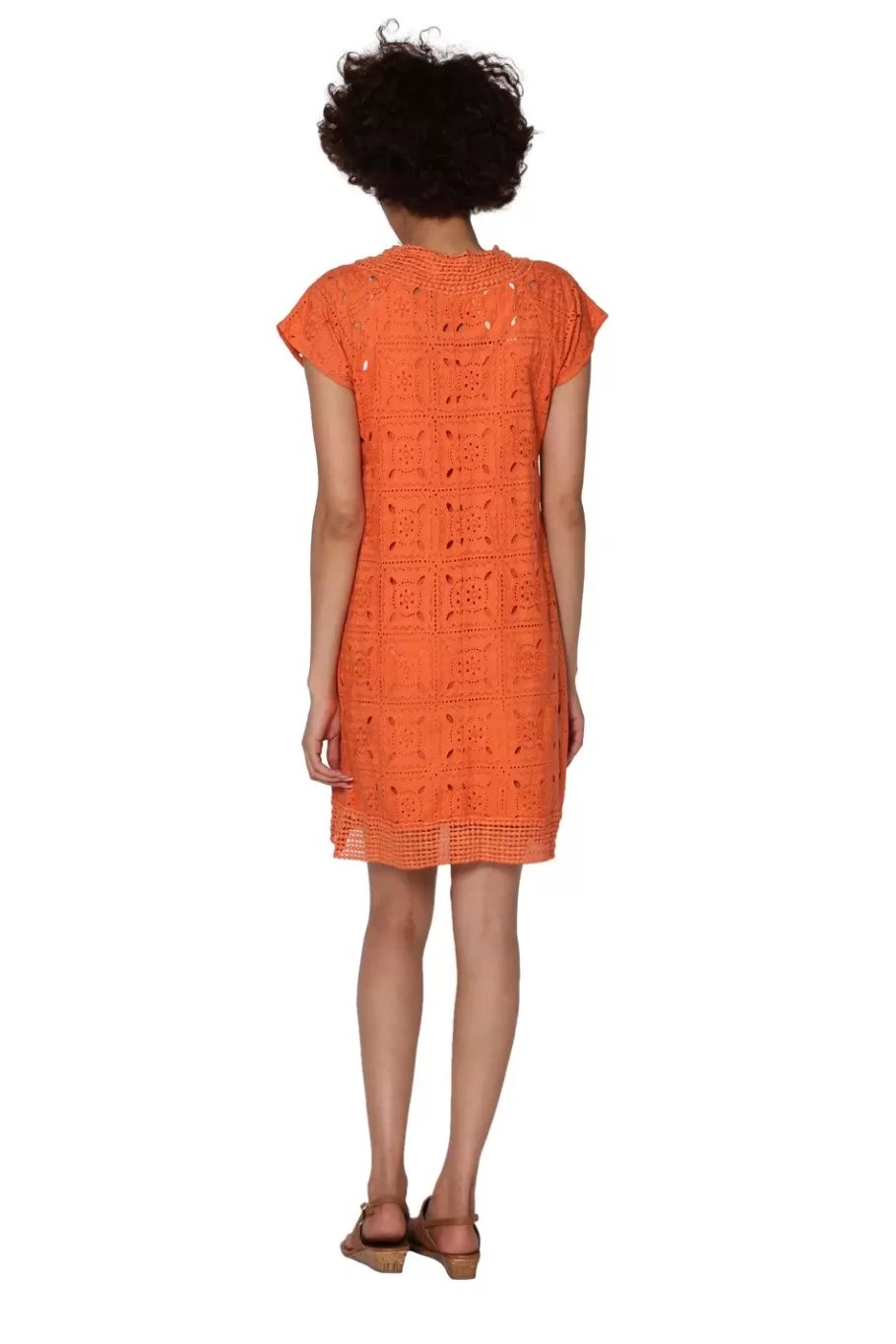 La Cera™ Vestido Con Mangas Japonesas Y Encaje Con Medallones De La Cera^ Vestidos Tejidos