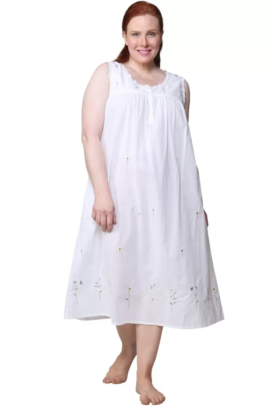 La Cera™ Vestido De Algodon Breath Of Spring De Talla Grande^ Más Ropa De Dormir
