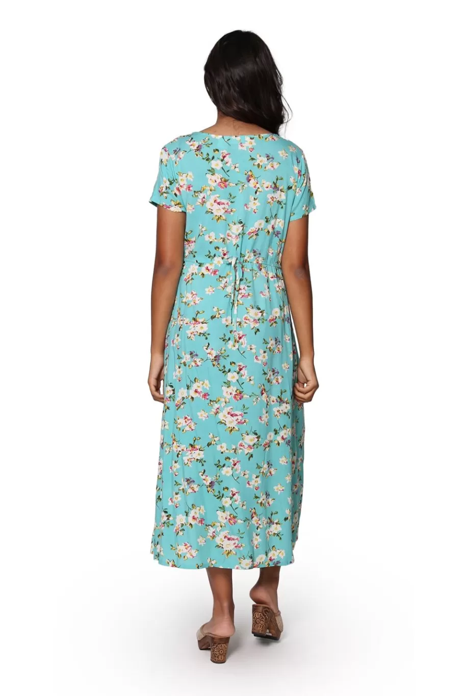 La Cera™ Vestido De Manga Corta Con Botones En La Parte Delantera La Cera^ Vestidos Tejidos