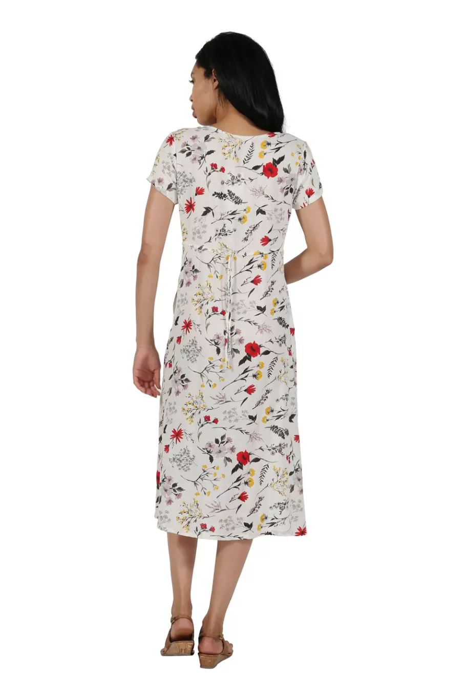 La Cera™ Vestido De Manga Corta Con Botones En La Parte Delantera La Cera^ Vestidos Tejidos