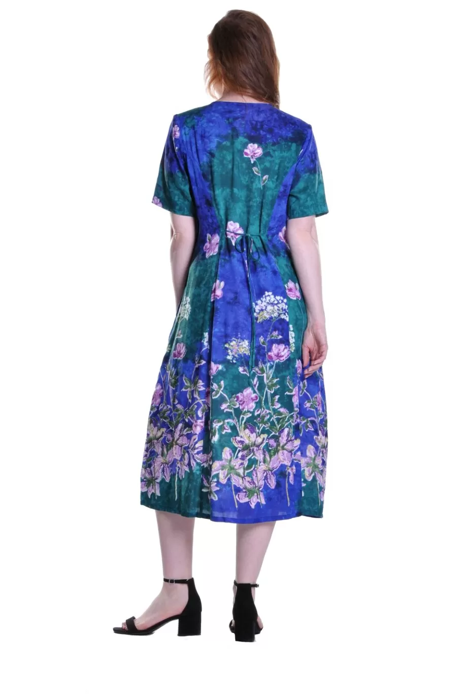 La Cera™ Vestido De Manga Corta Con Botones En La Parte Delantera La Cera^ Vestidos De Punto