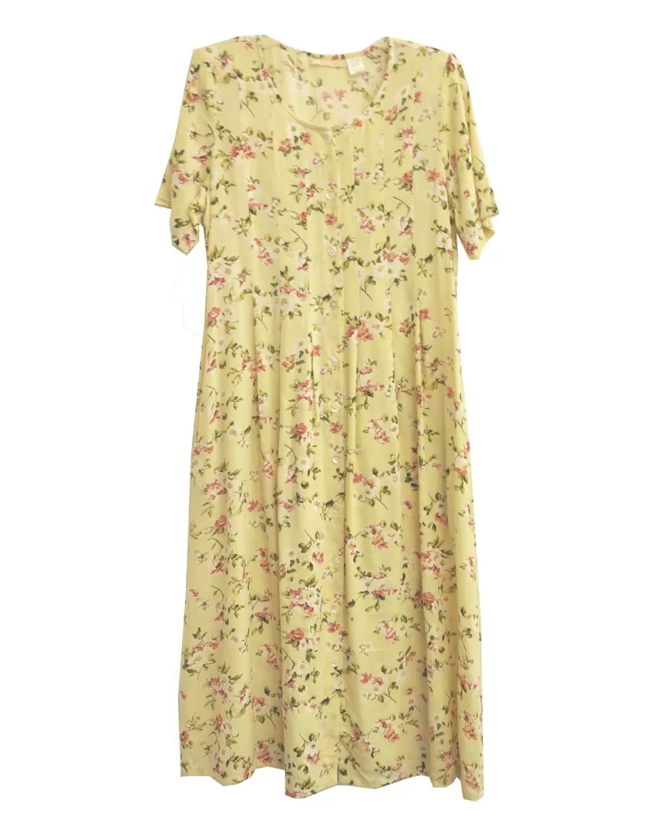La Cera™ Vestido De Manga Corta Con Botones En La Parte Delantera La Cera De Ta^ Vestidos Plus
