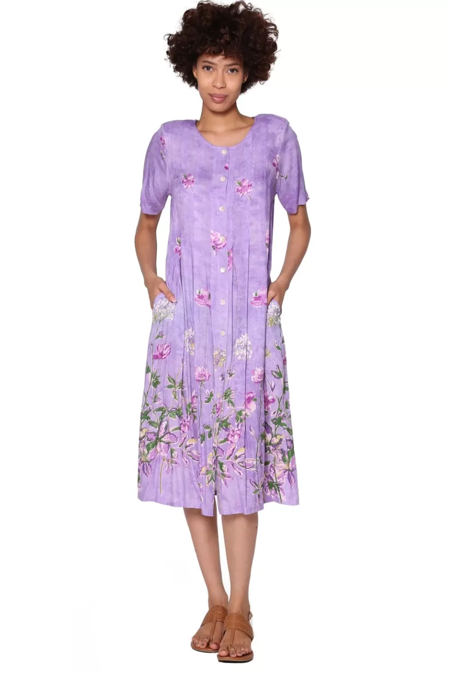 La Cera™ Vestido De Manga Corta Con Botones En La Parte Delantera La Cera De Ta^ Vestidos Plus