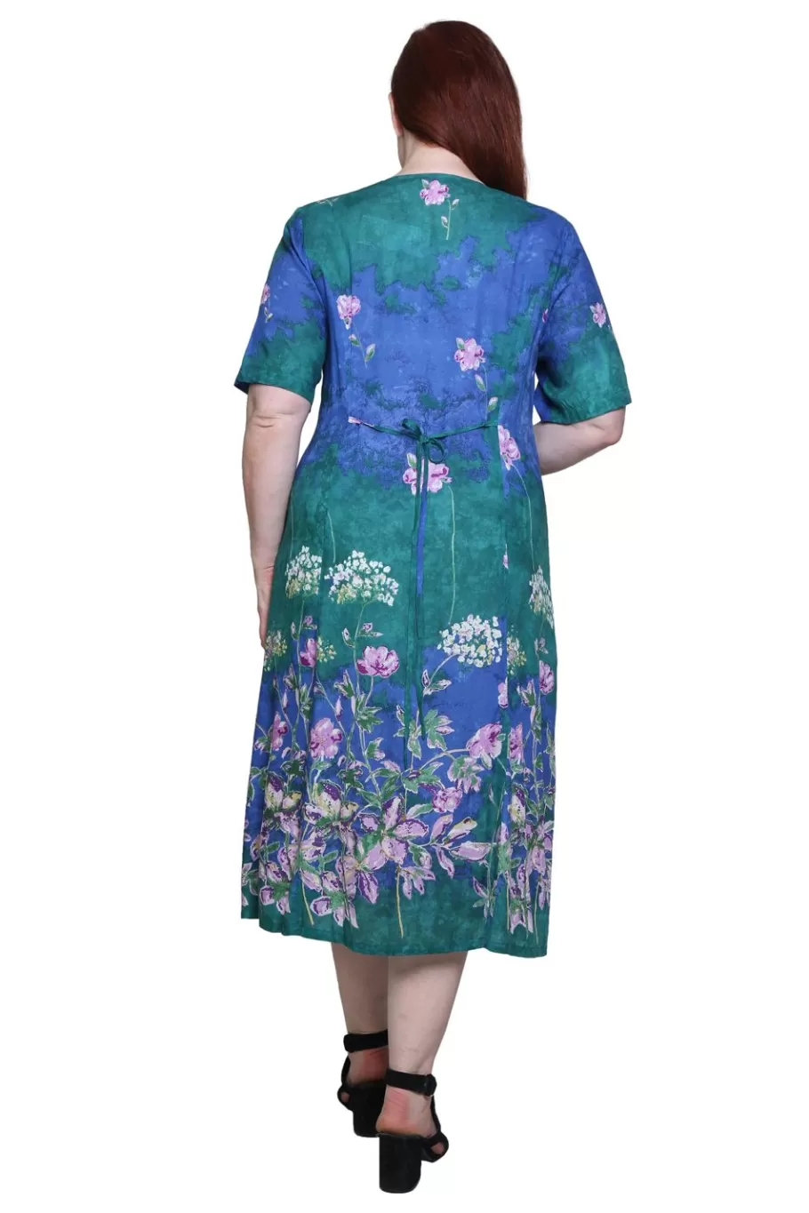 La Cera™ Vestido De Manga Corta Con Botones En La Parte Delantera La Cera De Ta^ Vestidos Plus