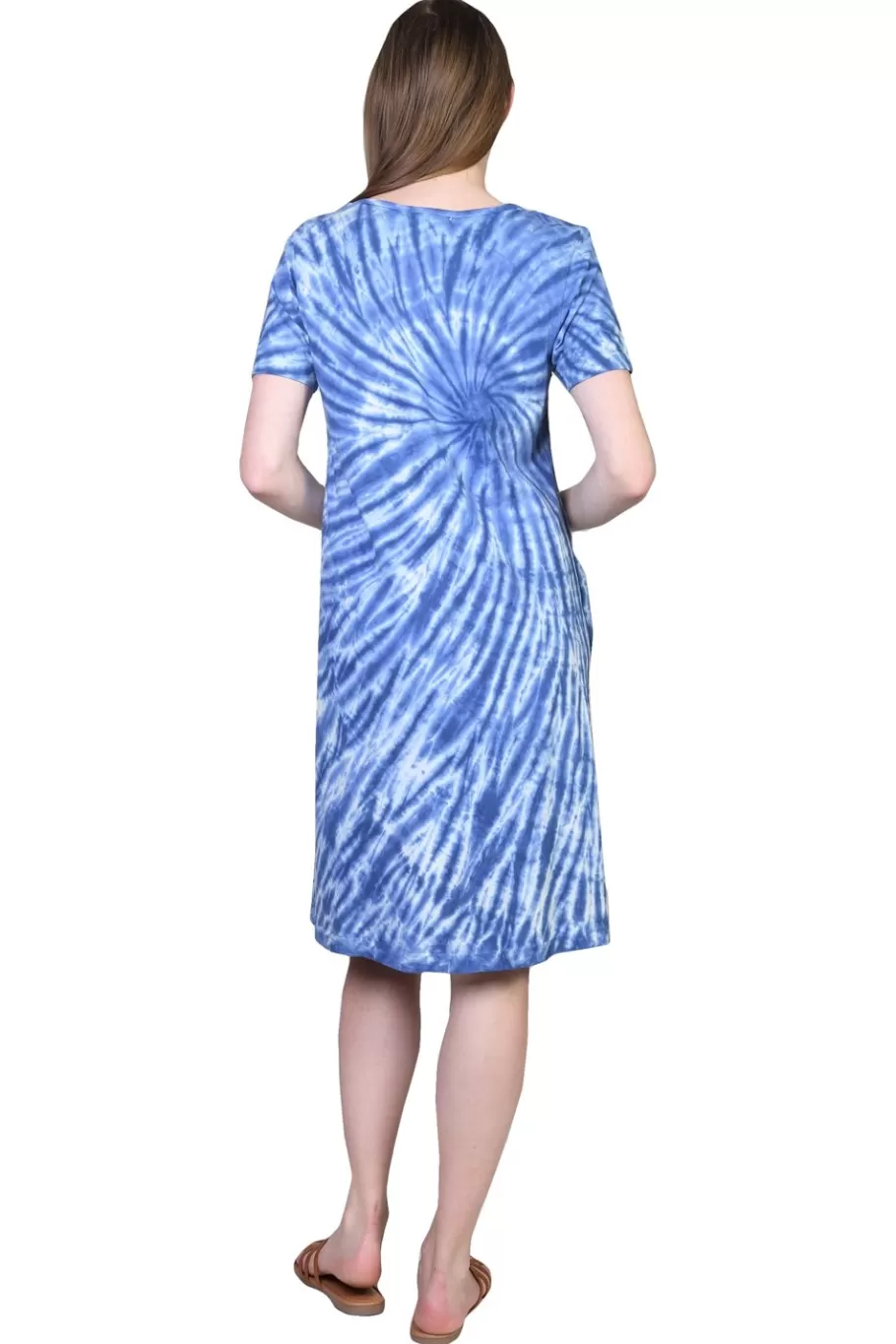 La Cera™ Vestido De Manga Corta Con Efecto Tie-Dye La Cera^ Vestidos De Punto
