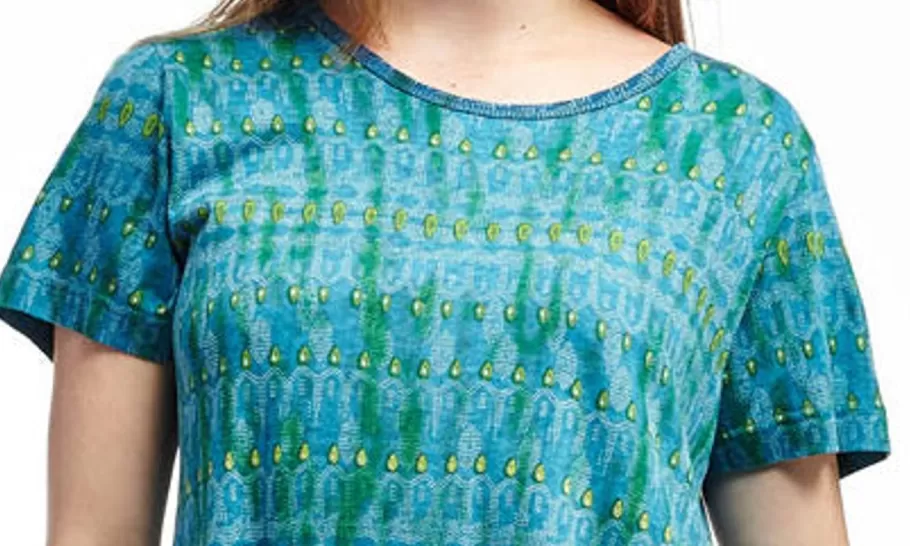 La Cera™ Vestido De Manga Corta Con Estampado De Cachemira Novedad De La Cera^ Vestidos De Punto