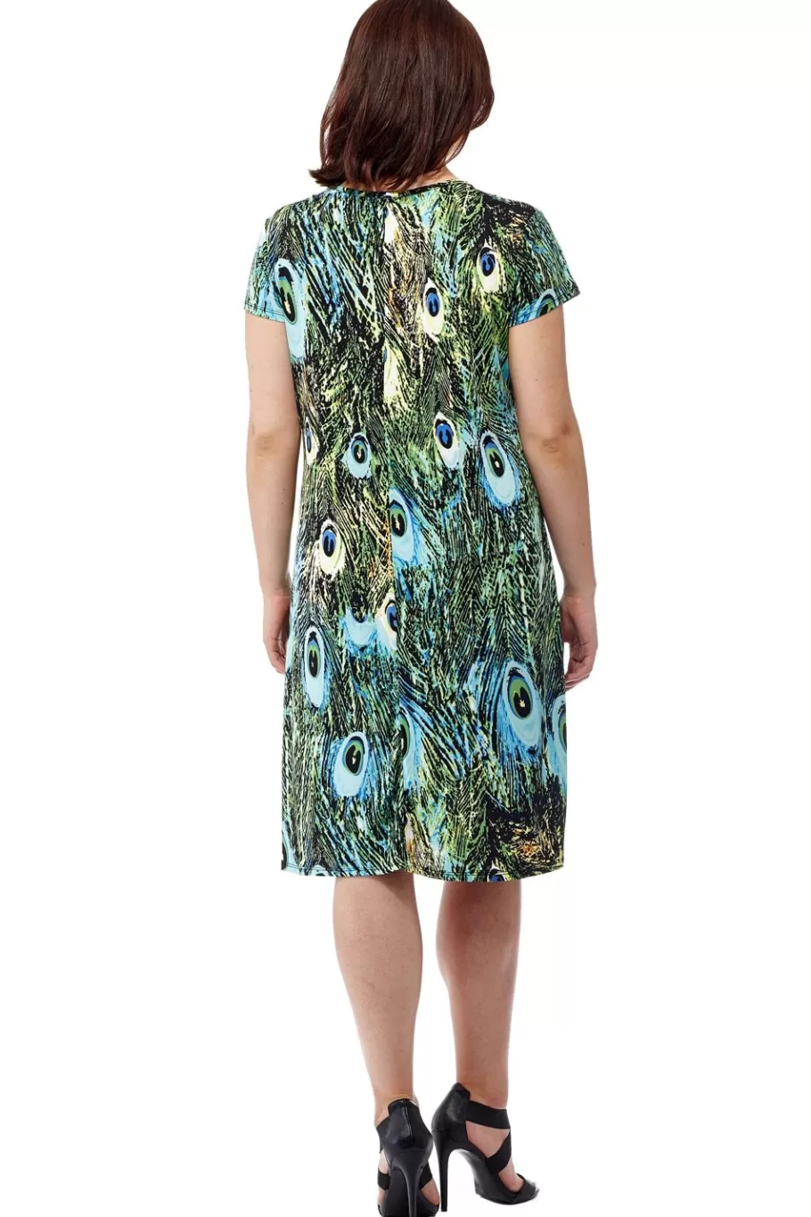 La Cera™ Vestido De Manga Corta Con Estampado De La Cera^ Vestidos De Punto