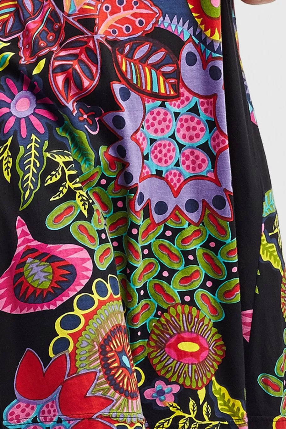 La Cera™ Vestido De Manga Corta De Talla Grande Con Estampado Floral Novedoso D^ Vestidos Plus