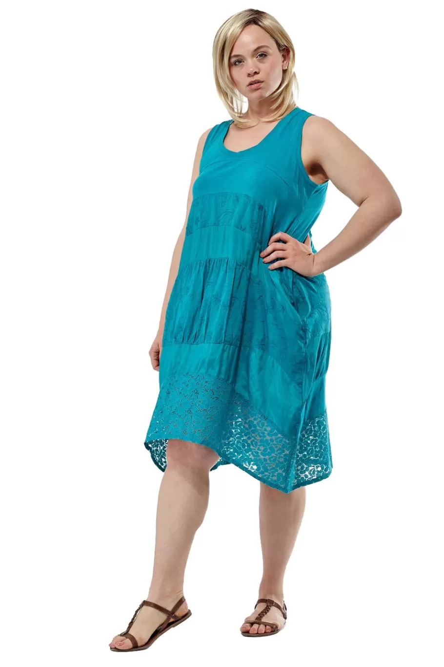 La Cera™ Vestido De Punto Sin Mangas De Talla Grande La Cera^ Vestidos Plus