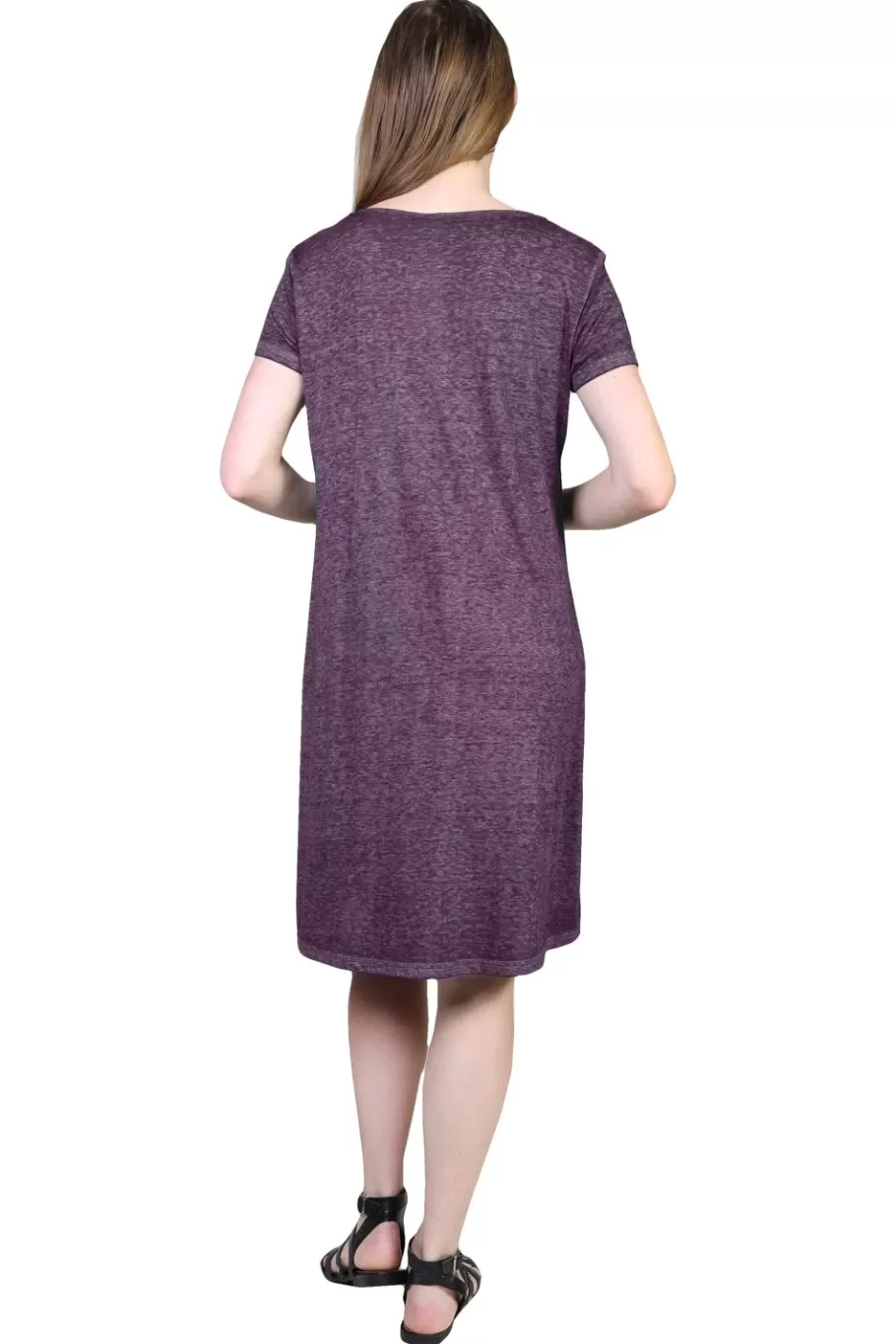 La Cera™ Vestido De Punto Suave Y Flexible De Talla Grande Con Ribete De Encaje^ Más Ropa Cómoda