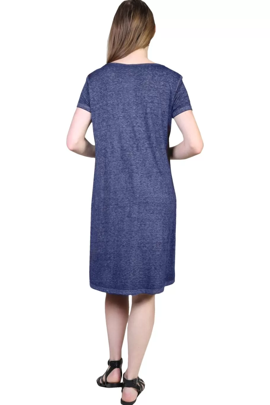 La Cera™ Vestido De Punto Suave Y Flexible De Talla Grande Con Ribete De Encaje^ Más Ropa Cómoda