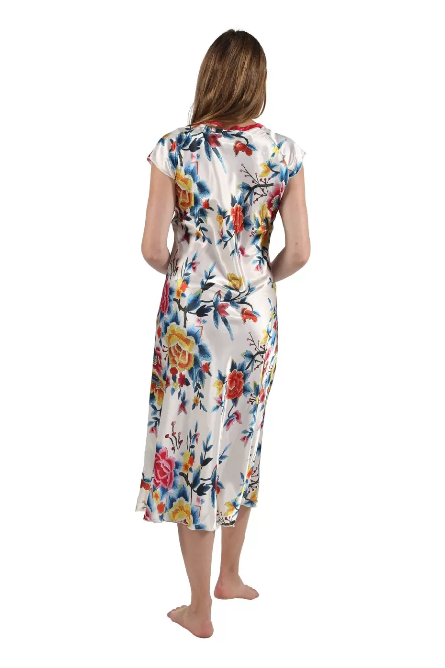 La Cera™ Vestido De Raso Floral Multicolor^ Vestidos