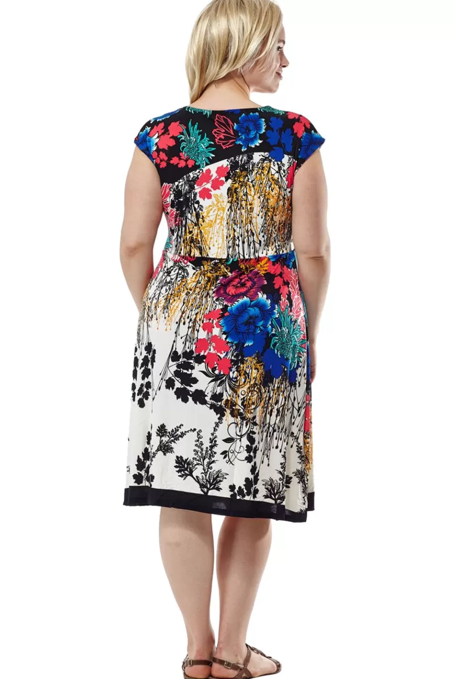 La Cera™ Vestido Delantero Cruzado Con Estampado Ple De Talla Grande La Ce^ Vestidos Plus