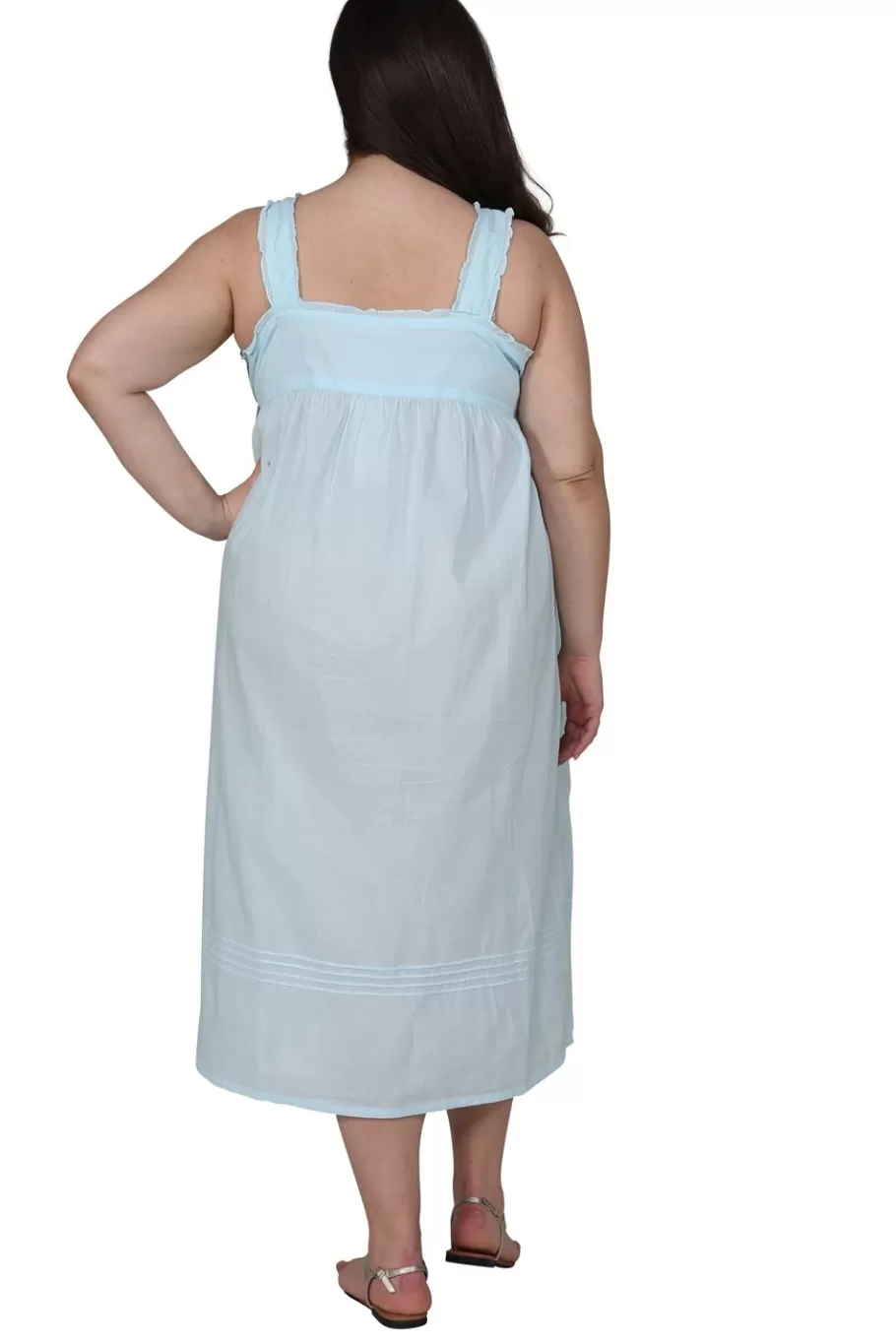 La Cera™ Vestido Estilo Pichi Sin Mangas Con Bordado De Talla Grande La Cera^ Más Ropa De Dormir