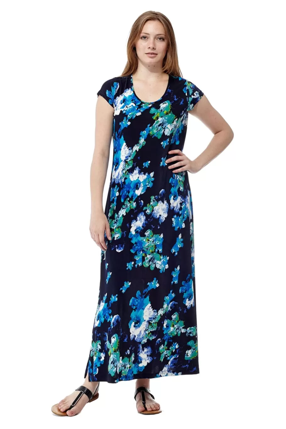 La Cera™ Vestido Largo Con Estampado Floral Y Paisley De La Cera^ Vestidos De Punto