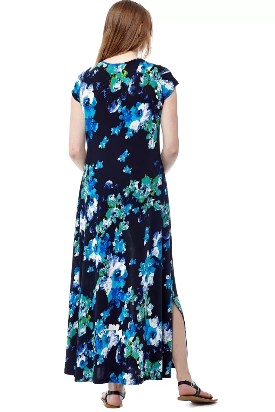 La Cera™ Vestido Largo Con Estampado Floral Y Paisley De La Cera^ Vestidos De Punto