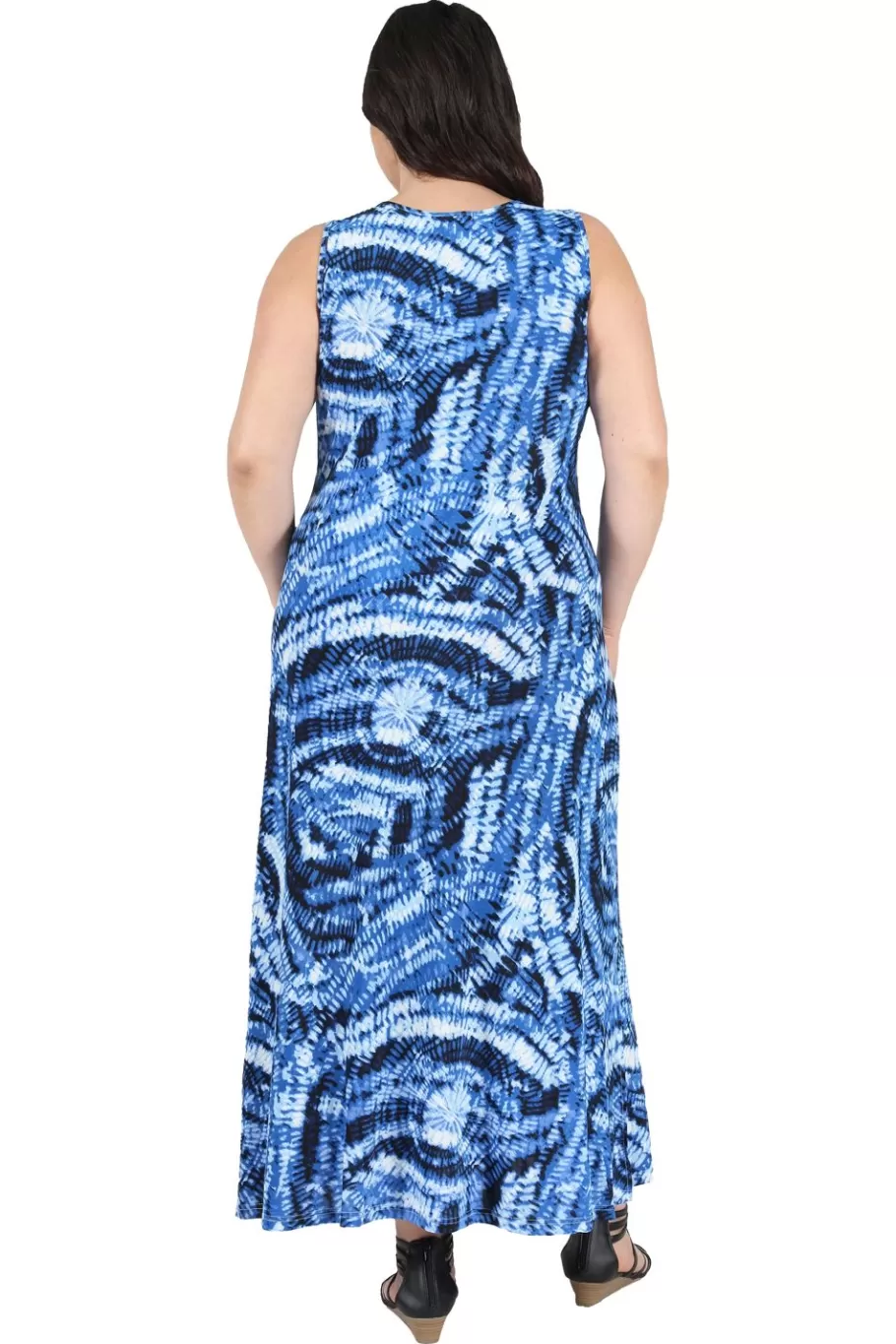 La Cera™ Vestido Largo De Talla Grande Con Estampado Tie Dye De Cachemir De La^ Vestidos Plus