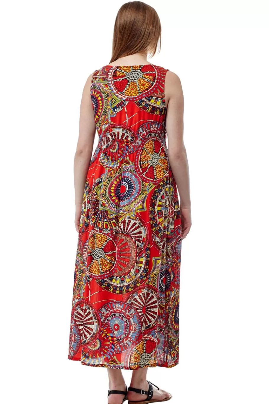 La Cera™ Vestido Largo Sin Mangas Con Cuello En V De La Cera^ Vestidos Tejidos