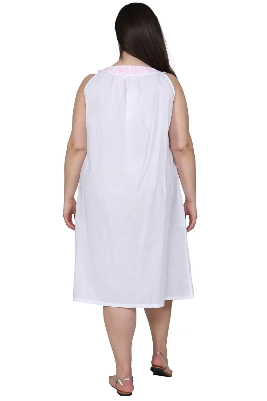 La Cera™ Vestido Sin Mangas Con Bordado En Contraste De Talla Grande De La Cera^ Más Ropa De Dormir