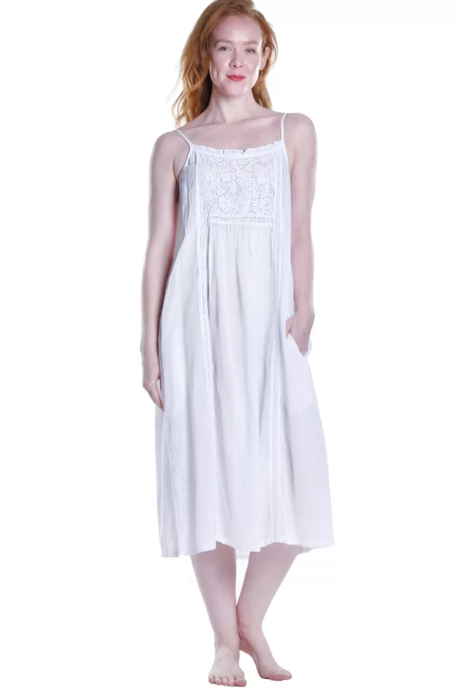 La Cera™ Vestido Sin Mangas Con Canesu Y Pechera Bordado De La Cera^ Vestidos
