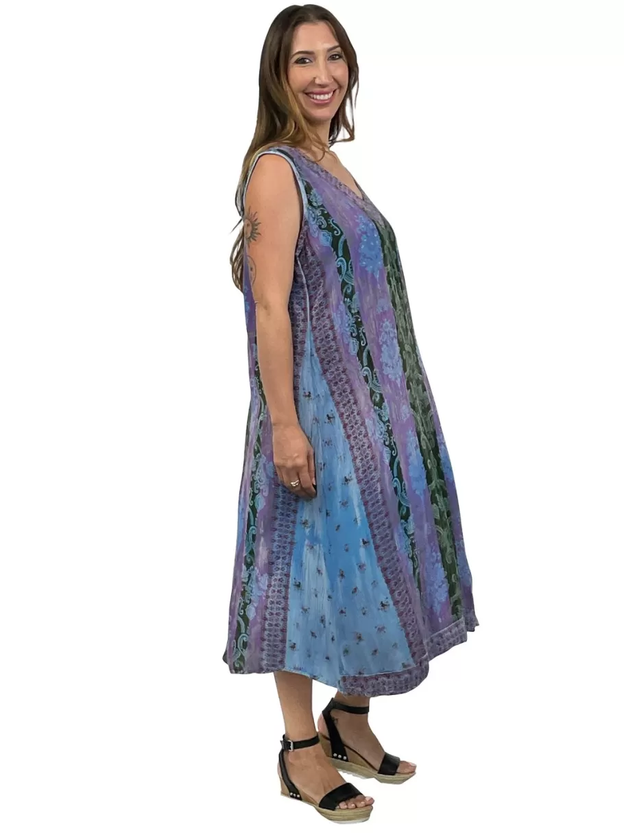 La Cera™ Vestido Sin Mangas Con Estampado Floral Jacobeo La Cera^ Vestidos Tejidos