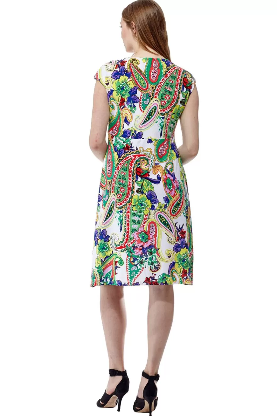 La Cera™ Vestido Sin Mangas Con Estampado Floral Paisley De La Cera^ Vestidos De Punto
