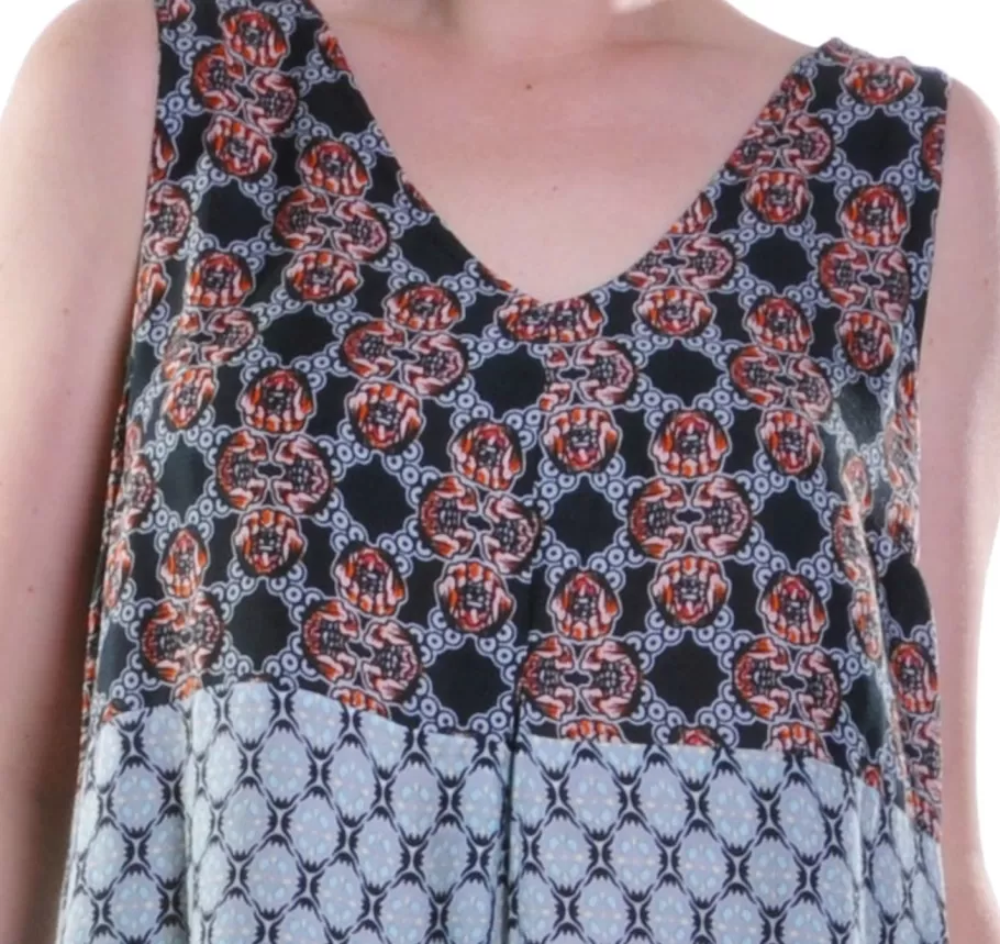 La Cera™ Vestido Sin Mangas Con Estampado Multicolor La Cera^ Vestidos Tejidos