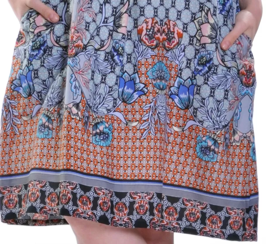 La Cera™ Vestido Sin Mangas Con Estampado Multicolor La Cera^ Vestidos Tejidos