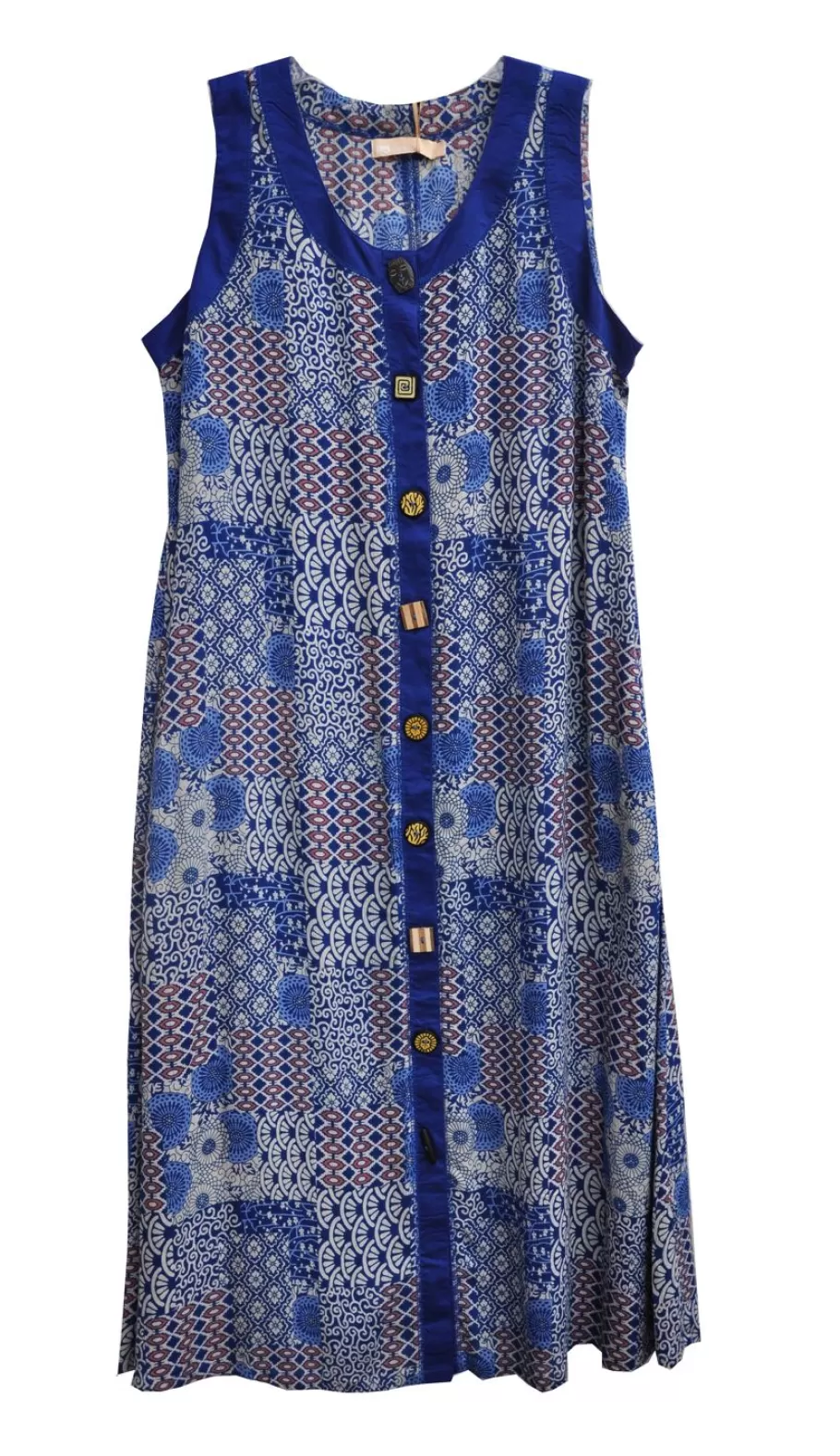 La Cera™ Vestido Sin Mangas De Talla Grande Con Patchwork De La Cera^ Vestidos Plus