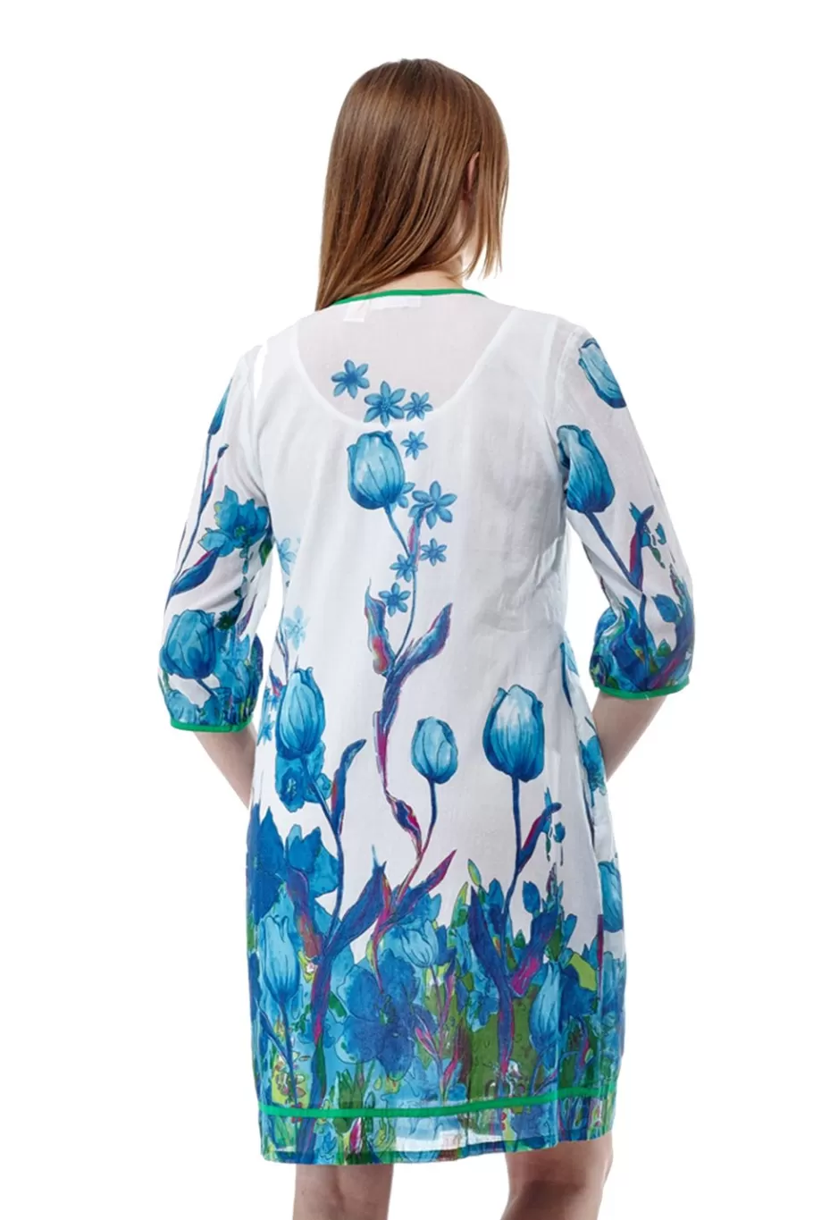La Cera™ Vestido Tunica Plisado Con Estampado De Tulipanes^ Vestidos Tejidos