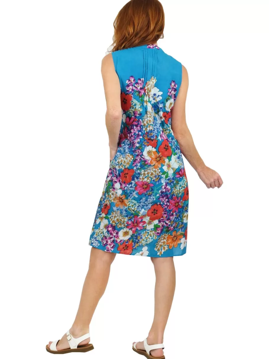 La Cera™ Vestido Veraniego Corto Floral Sin Mangas La Cera^ Vestidos Tejidos